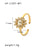 Women IG Style Octagram Circle Heart Heart Droplet Geometric Stainless Steel Zircon Inlay Rings