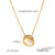 IG Style Chain Circle Geometric Stainless Steel Electroplating Necklaces