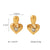 IG Style Heart Geometric Stainless Steel Electroplating Earrings