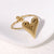 Minimalist Heart Heart Stainless Steel Electroplating Rings