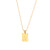 Fashion Quadrilateral Geometric Stainless Steel 18K Gold Plated Necklaces