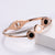 Fashion Women Metal Diamond Heart Stainless Steel Bangles