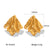 IG Style Pleated Irregular Geometric Stainless Steel Electroplating Earrings