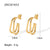 IG Style Chain Geometric Stainless Steel 18K Gold Plated Earrings