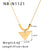 IG Style Triangle Asymmetrical Geometric Stainless Steel Electroplating Necklaces