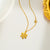 Moderate Luxury Geometric Titanium Steel 18K Gold Plated Necklaces