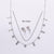 Minimalist Plant Star Sun Moon Stainless Steel Diamond Inlay Jewelry Sets