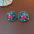 Retro Vintage Round Geometric Alloy Electroplating Earrings