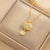 Moderate Luxury Cat Geometric Stainless Steel Diamond Inlay Necklaces