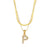 Fashion Stripe Number Text Letter Stainless Steel 18K Gold Plated Necklaces