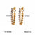 IG Style Chain Geometric Stainless Steel Zircon Inlay Earrings