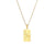 Fashion Quadrilateral Round Geometric Stainless Steel 18K Gold Plated Necklaces