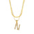 Fashion Stripe Number Text Letter Stainless Steel 18K Gold Plated Necklaces