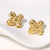 Cute Flower Stainless Steel Electroplating Stud Earrings