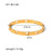 IG Style Circle Irregular Heart Tennis / Diamond Line Stainless Steel Zircon Inlay Bangles