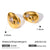 IG Style Droplet Stainless Steel 18K Gold Plated Earrings