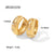 IG Style Circle Geometric Stainless Steel 18K Gold Plated Earrings