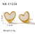 IG Style Heart Heart Geometric Stainless Steel Electroplating Earrings