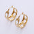 Women Metal Crown Stainless Steel Electroplating Earrings