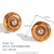 Fashion Round Geometric Stainless Steel 18K Gold Plated Stud Earrings