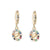 Droplet Cosmos Droplet Zircon Diamond Inlay Stud Earrings