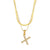 Fashion Stripe Number Text Letter Stainless Steel 18K Gold Plated Necklaces