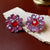 Luxurious Flower Geometric Alloy Electroplating Earrings