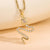 Natural Snake Stainless Steel Electroplating Necklaces