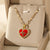 Minimalist Heart Geometric Stainless Steel Electroplating Necklaces