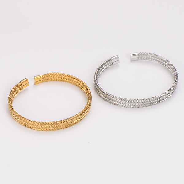 Fashion Circle Stainless Steel Electroplating Bangles