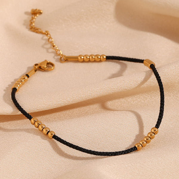 Women Geometric Stainless Steel 18K Gold Plated Anklets