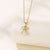 Women Minimalist Geometric Metal Bowknot Stainless Steel Electroplating Necklaces