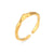 Women Fashion Circle Geometric Stainless Steel 18K Gold Plated Rings