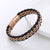 Hip Hop Men Metal Leather Electroplating String Bracelets