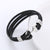 Retro Men Vintage Metal Leather Electroplating String Bracelets