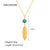 IG Style Feather Stainless Steel 18K Gold Plated Necklaces