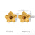 IG Style Flower Geometric Stainless Steel Electroplating Earrings