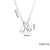 Letter Text Number Titanium Steel 18K Gold Plated Necklaces