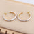 Minimalist Elegant Women Metal Sun Geometric Zircon Earrings