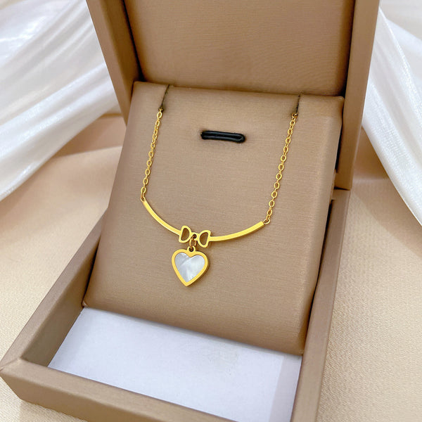 Fashion Chamfered Cube Geometric Titanium Steel Electroplating Necklaces