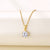 Korean Women Geometric Metal Titanium Steel Diamond Inlay Necklaces