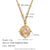 Fashion Circle Square Geometric Stainless Steel 18K Gold Plated Necklaces