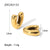 IG Style Round Geometric Stainless Steel 18K Gold Plated Earrings