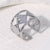 Open Ring Fashion Quadrilateral Geometric Stainless Steel Electroplating Rings