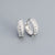 925 Sterling Silver Korean Textured Geometric Silver Electroplating Stud Earrings