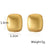 Women Round Quadrilateral Geometric Copper Stud Earrings