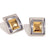 Fashion Quadrilateral Geometric Stainless Steel 18K Gold Plated Earrings