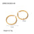 IG Style Round Geometric Stainless Steel 18K Gold Plated Earrings