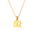 Minimalist Number Text Letter Stainless Steel 18K Gold Plated Necklaces