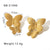 Vintage Retro Butterfly Chinese Zodiac Animal Stainless Steel Electroplating Earrings